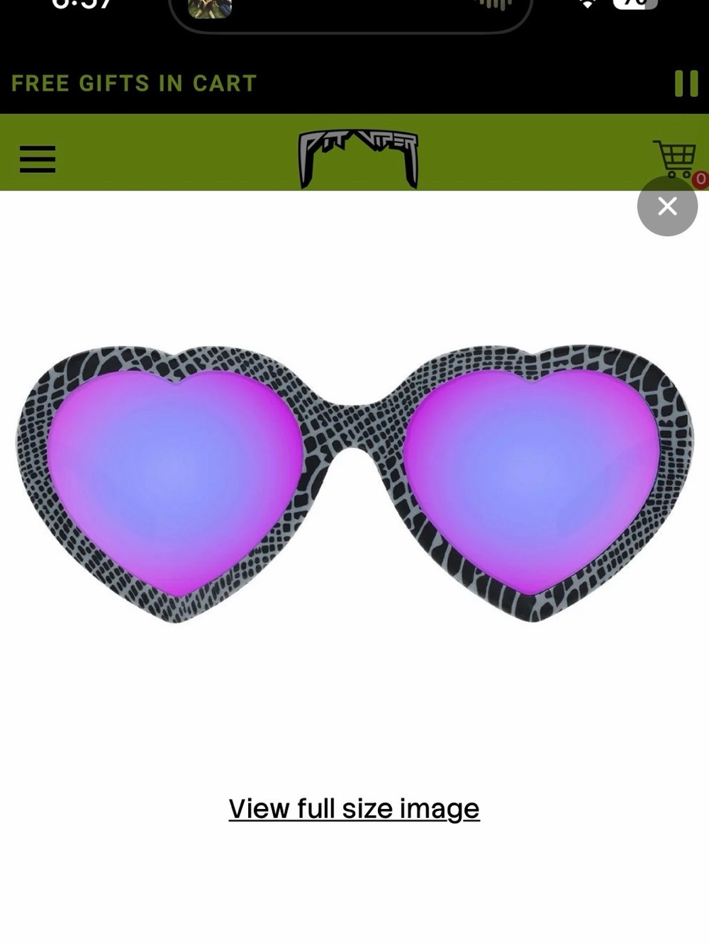 Pit Viper mangrove Admirer heart shaped sunglasses